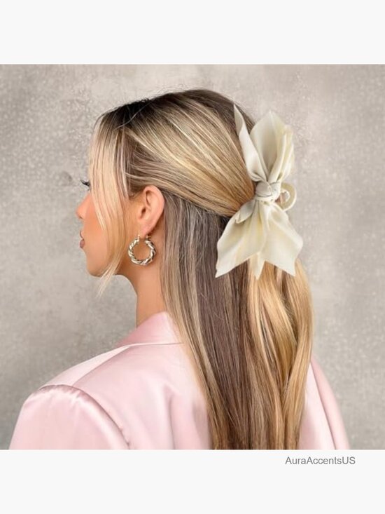 4 Pcs Big Bow Claw Hair Clips for Women - Large Butterfly Styling Clips main image 4